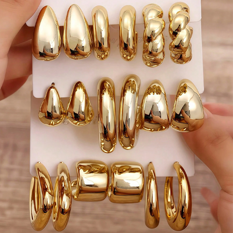 Resin Art Ring - 18 pièces/ensemble mode goutte d'eau boucle