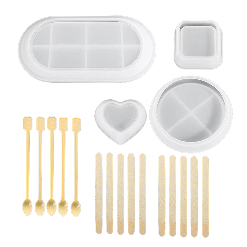 Coaster Mold Square - AB47-plateau Silicone moule bricolage cristal carré