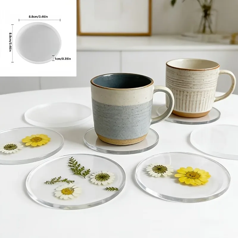 Coaster Mold Square - Nouveaux moules en silicone ronds et