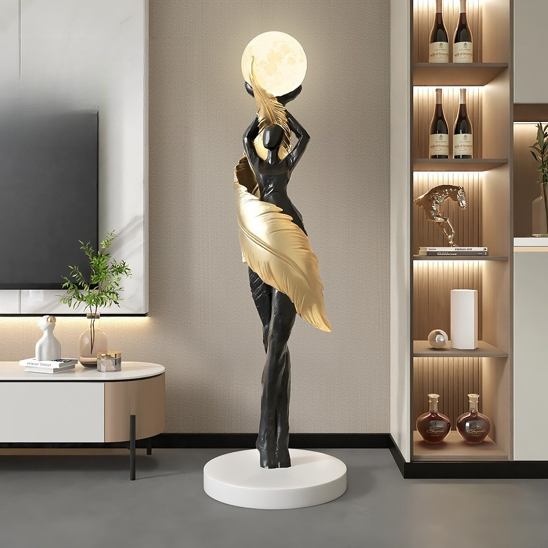 Resin Art On Floor - Grandes lampes sur pied pour entrée,