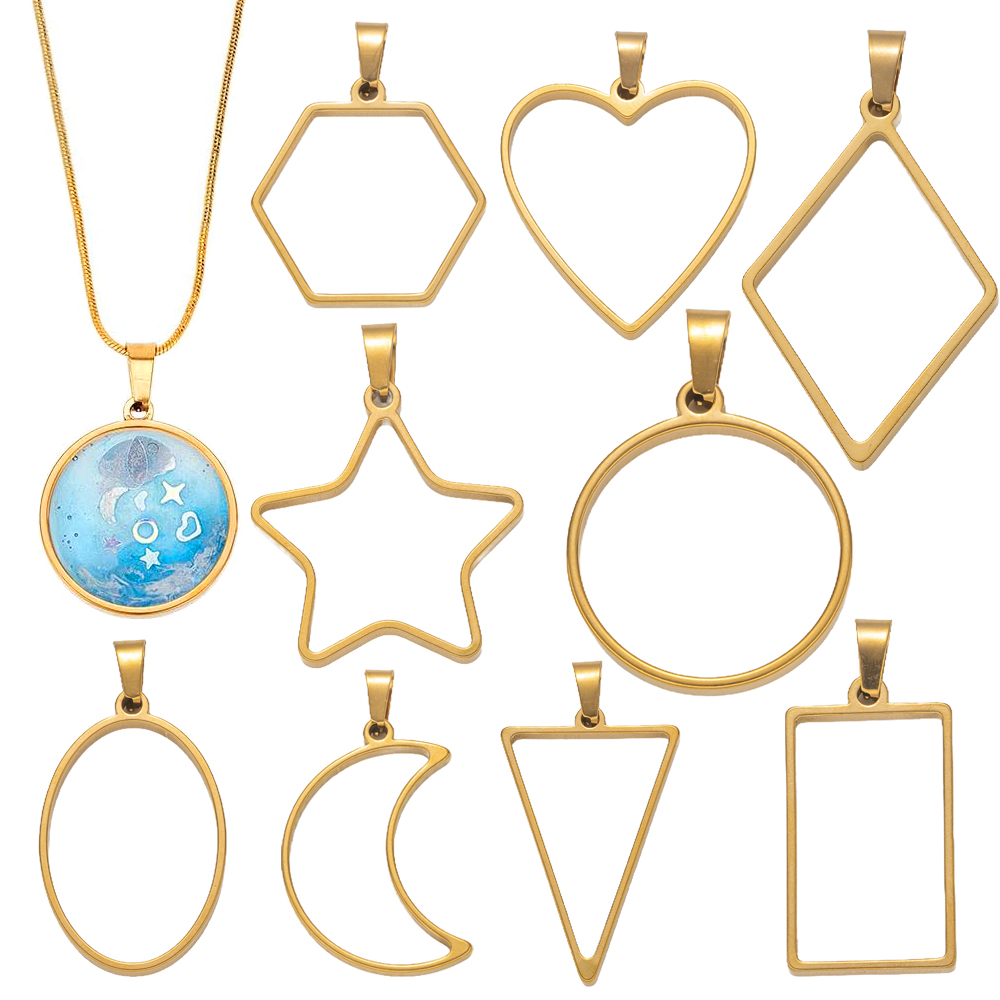 Resin Art Jewelry Kit - Moules en résine à dos ouvert