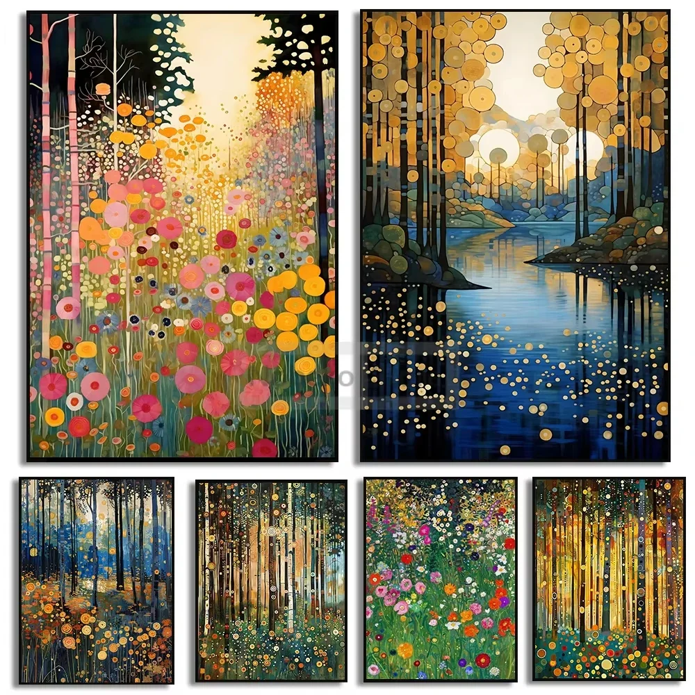 Resin Art Flower - Affiches Gustav Klimt Ferme et Jardin,