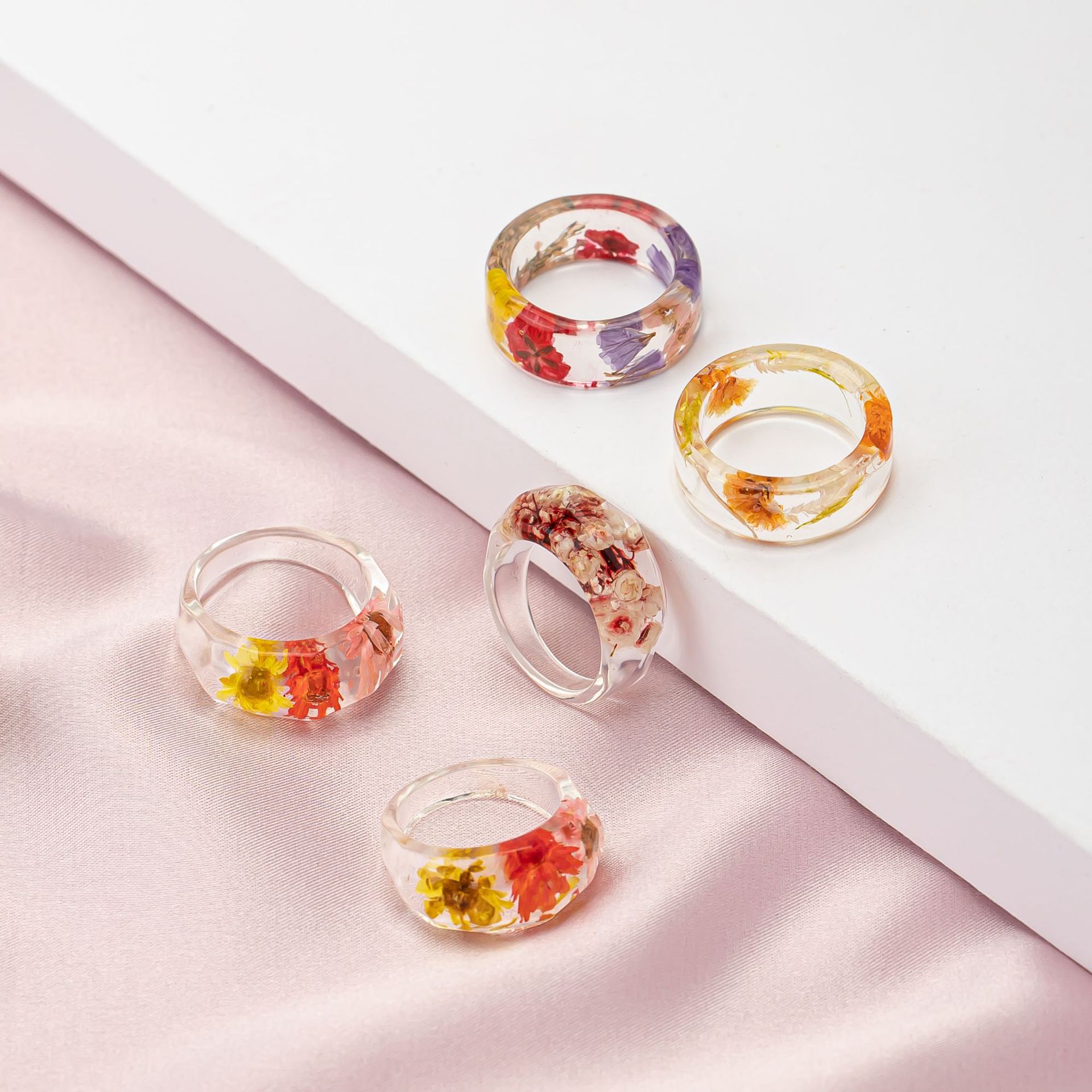 Resin Art Ring - Bague en résine minimaliste exquise avec