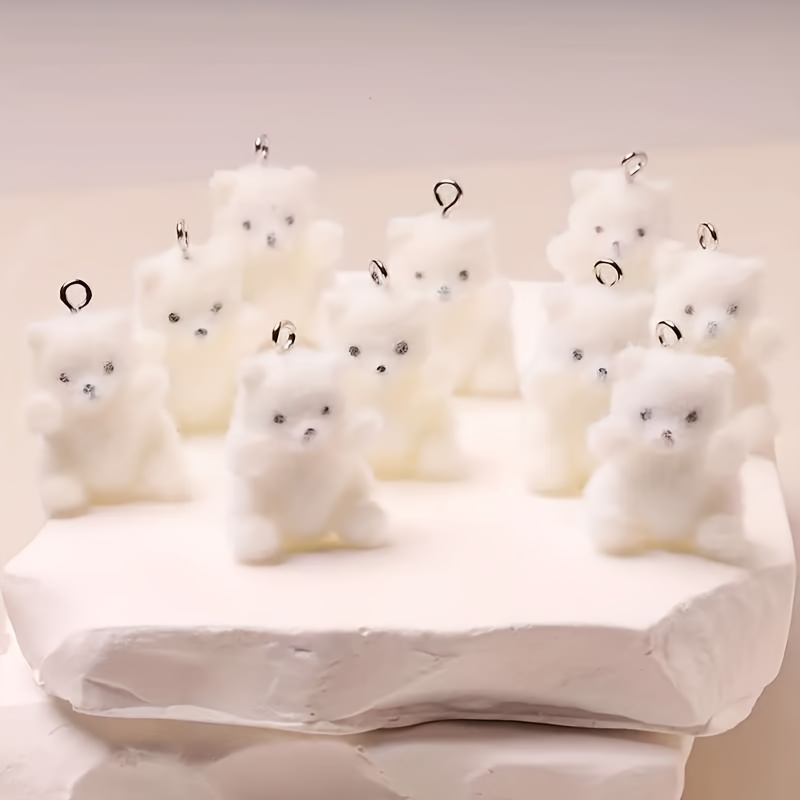 Resin Art Things - Breloques en résine en forme d'ours