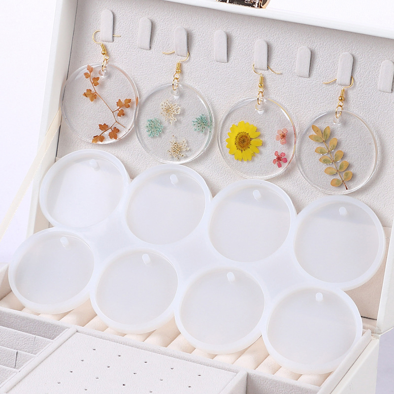 Resin Art Heat Gun - Moule en silicone pour pendentifs ronds