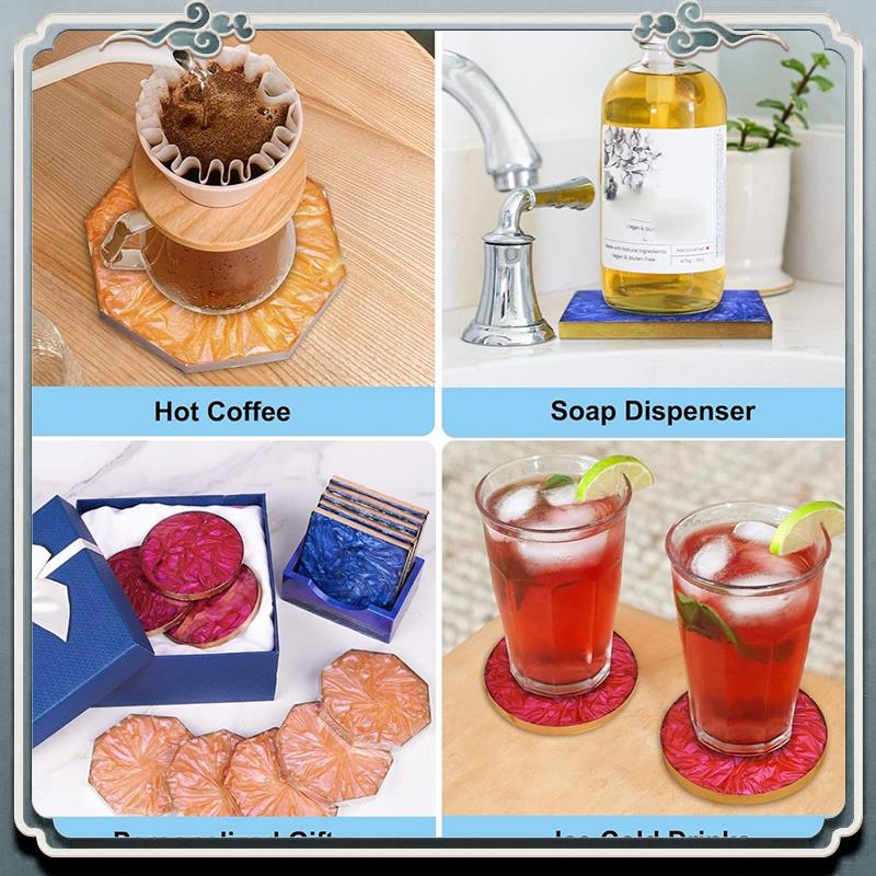 Coaster Mold Square - Moules durables en résine de dessous