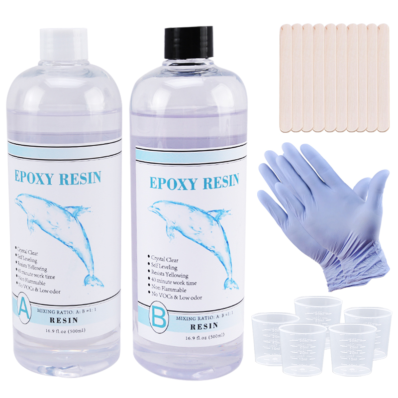 Resin Art Kit For Beginners - Résine époxy transparente 1:1, résine d'art