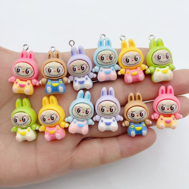 Resin Art Jewelry Kit - 10 Breloques en résine Kawaii Lapin