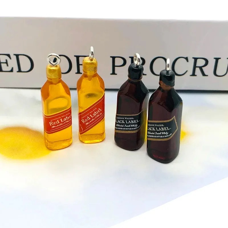 Resin Art Jewelry Kit - 10 Breloques Mini Bouteilles de Vin