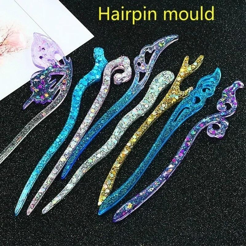 Resin Art Jewelry Kit - Épingle à cheveux transparente en Silicone,