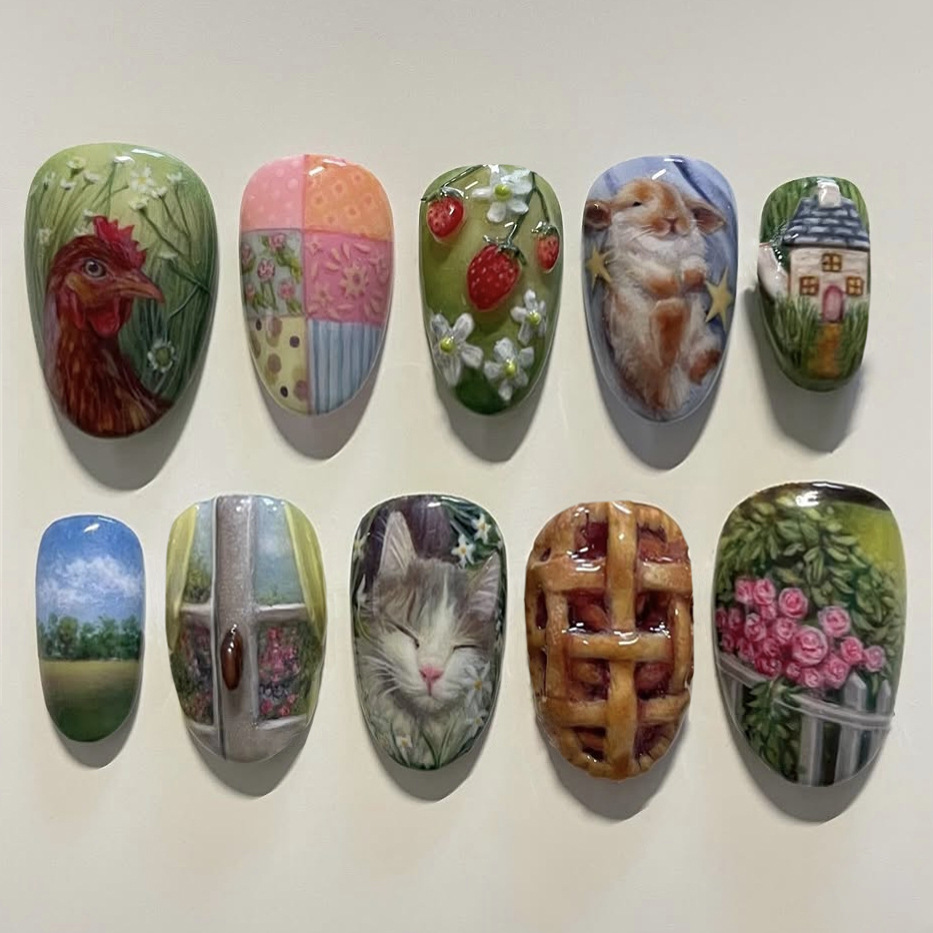 Resin Art Flower - 24 pièces Style pastoral amande presse