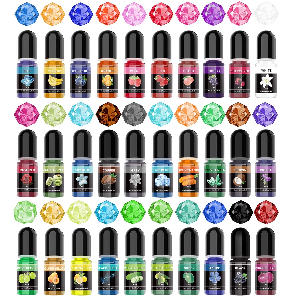 Resin Art Uv - 5 ml/bouteille résine époxy Pigment liquide