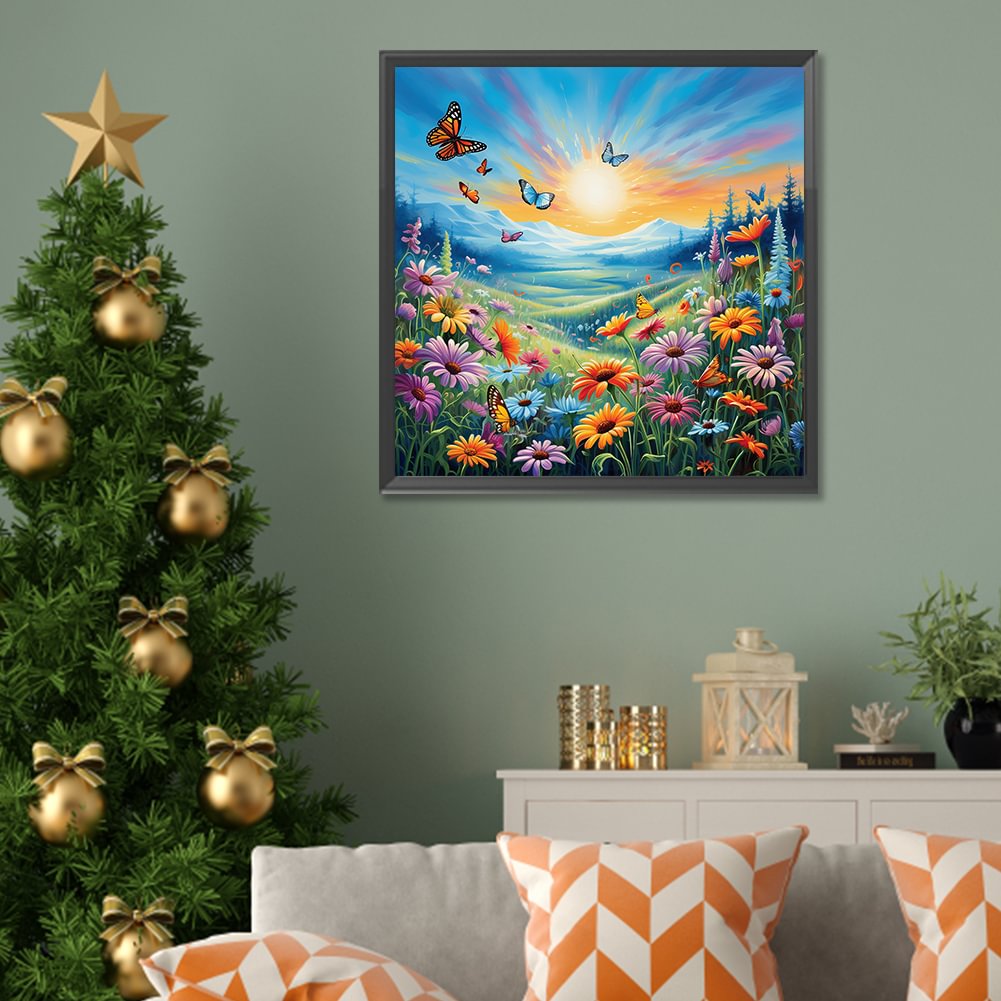 Resin Art Flower - Diamant peinture famille mignon cerf fleur