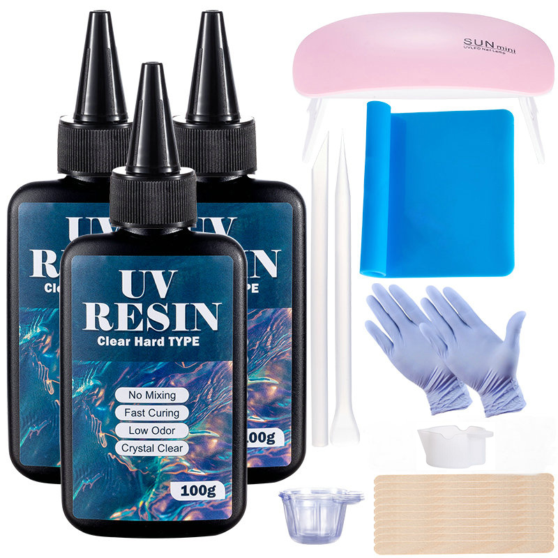 Resin Art Uv - Résine UV transparente 100g/250g, Type dur