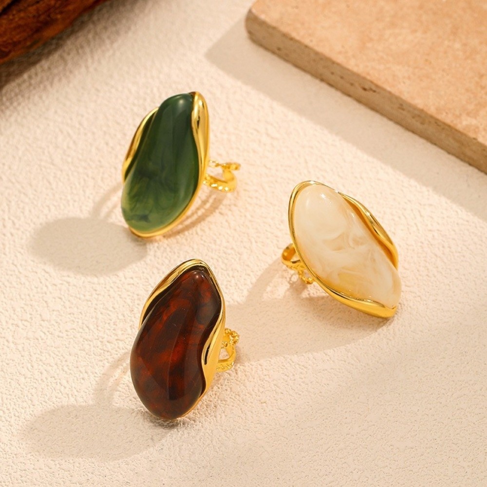 Bagues vintage en acier inoxyd - Resin Art Ring avis et prix