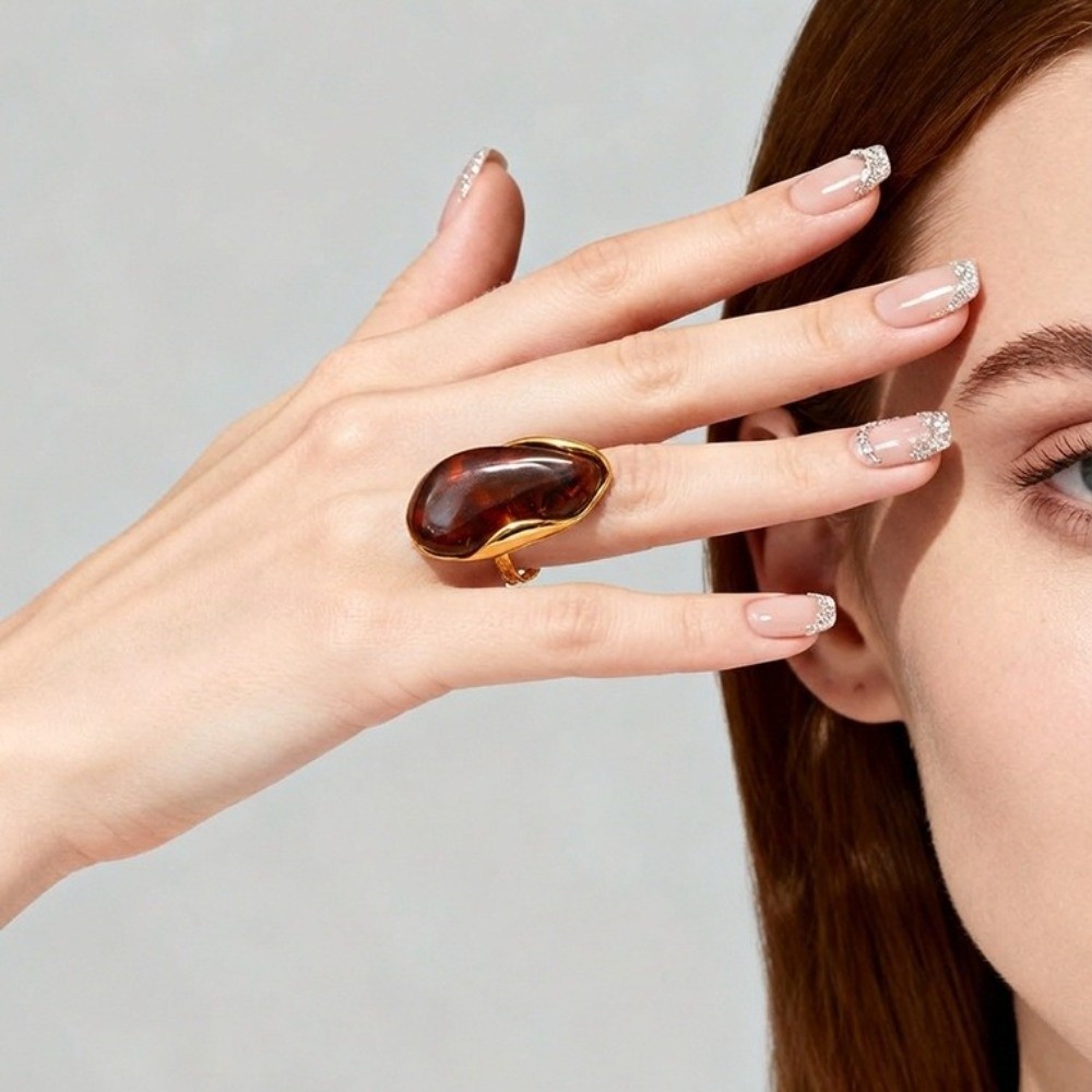 Bagues vintage en acier inoxyd - Resin Art Ring avis et prix