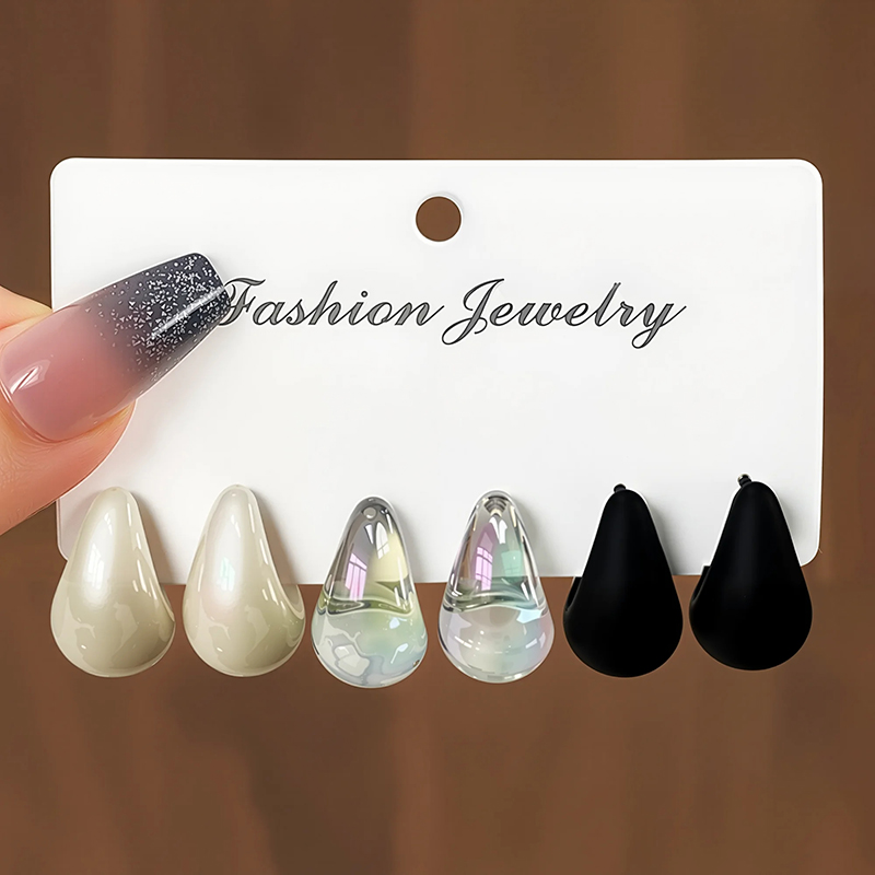 3 paires de boucles d'oreilles - Resin Art Ring avis et prix