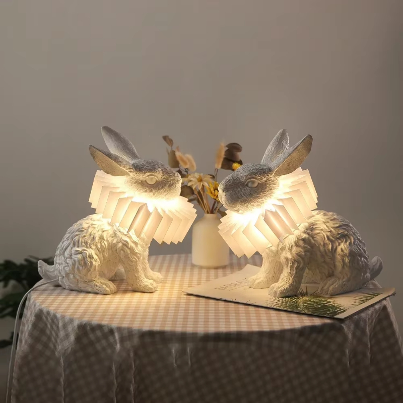 Lampe de table lapin mignon ré - Resin Art On Floor avis et prix