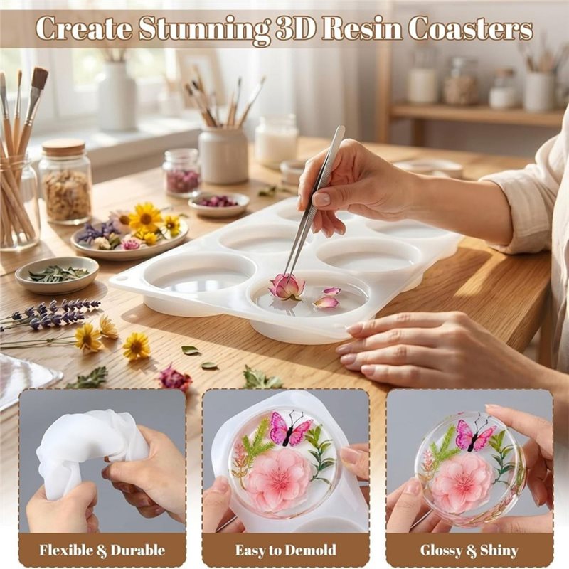 [ABFI!】 Moules en résine pour  - Coaster Mold Square avis et prix
