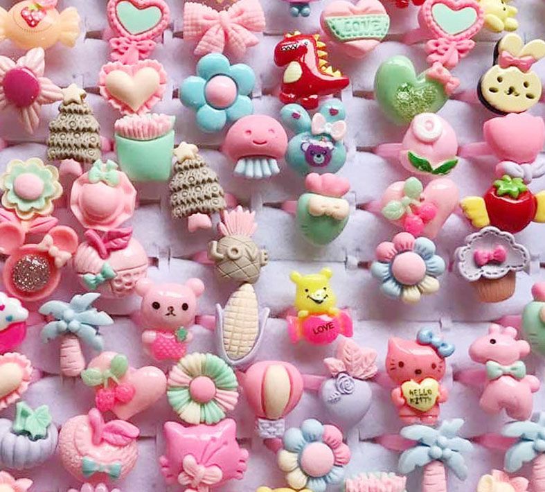 Bagues de dessin animé mignonn - Resin Art Ring avis et prix