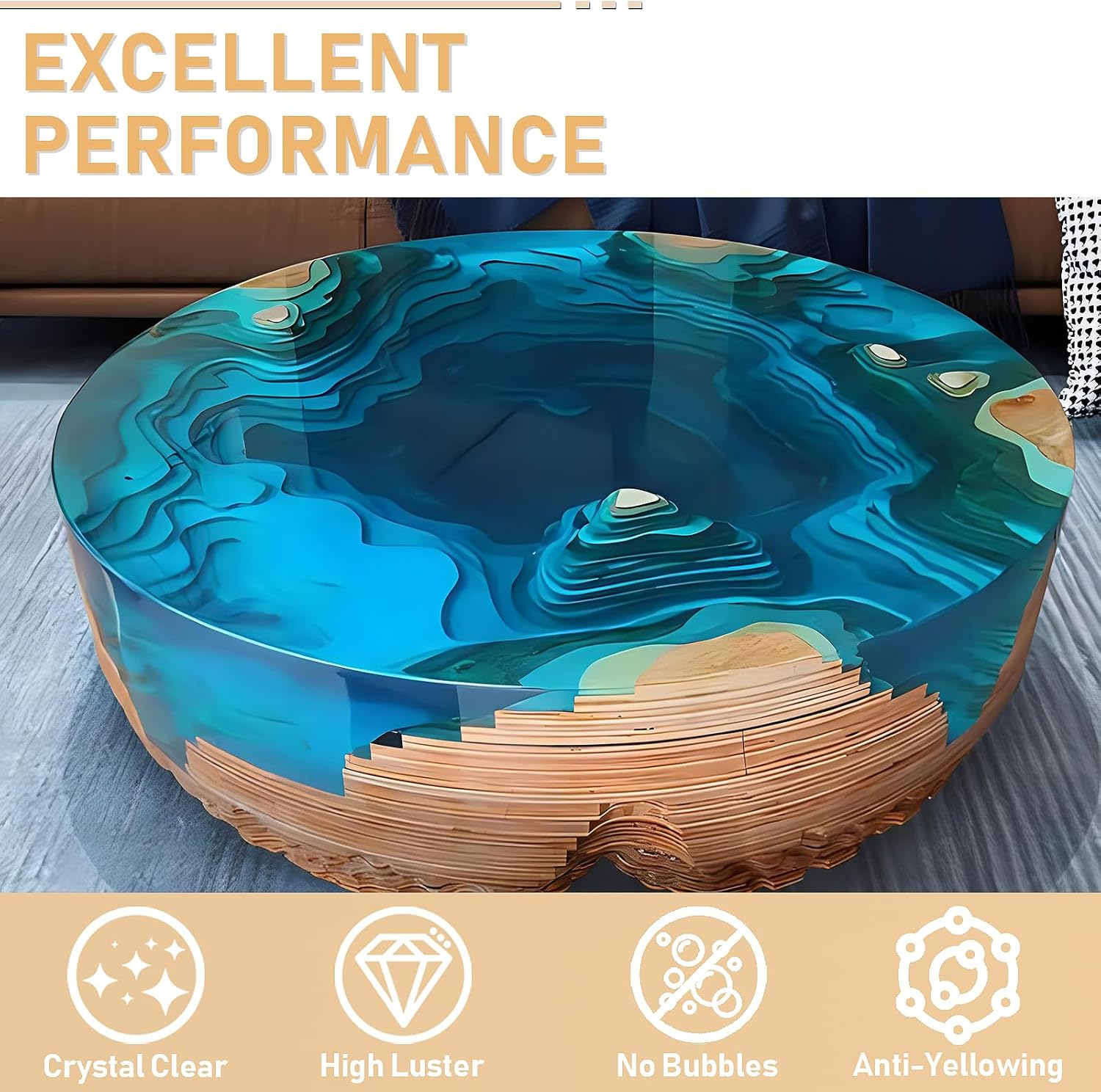 Colle époxy en résine AB, 17.6 - Resin Art Table Top avis et prix
