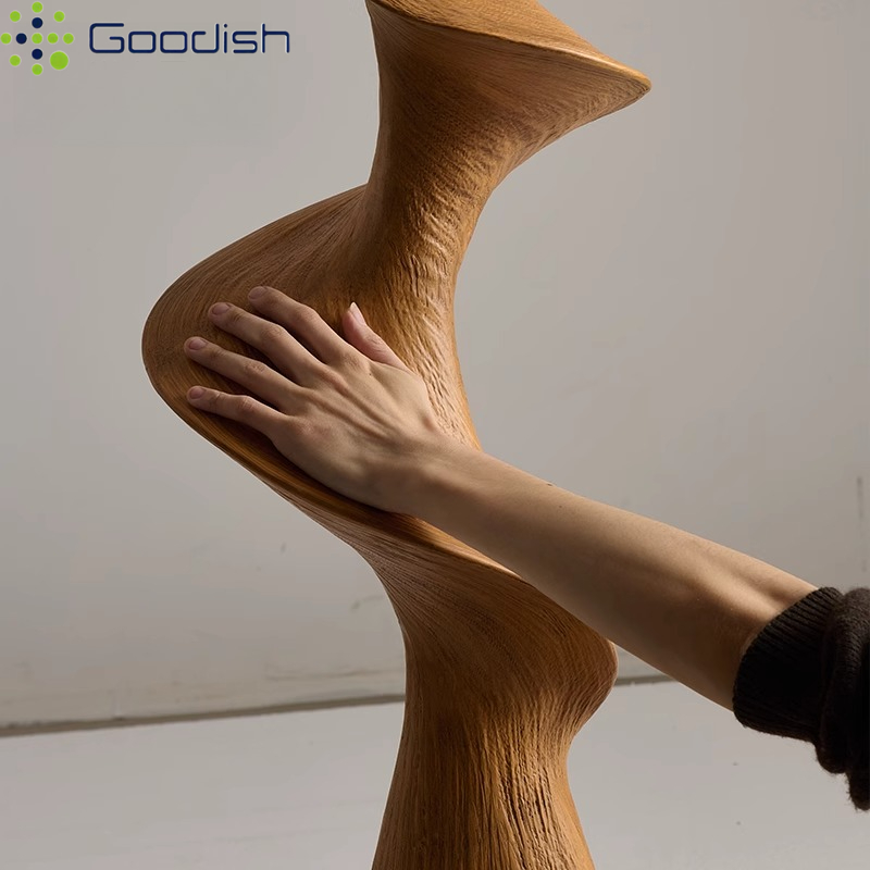 Lampe de sol LED en bois courb - Resin Art On Floor avis et prix