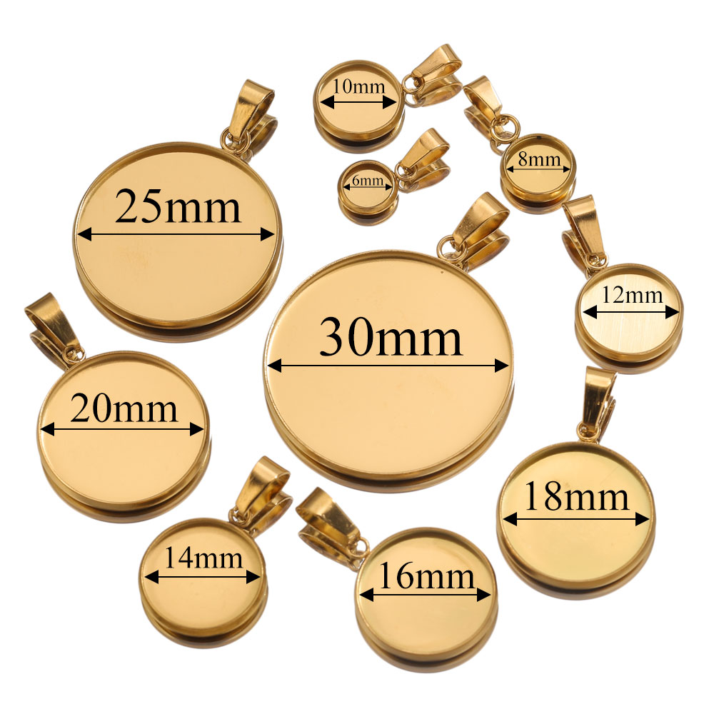 Pendentifs dorés en acier inox - Resin Art Jewelry Kit avis et prix