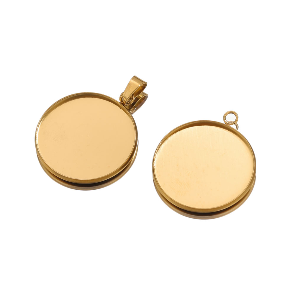 Pendentifs dorés en acier inox - Resin Art Jewelry Kit avis et prix