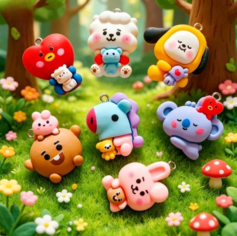 Breloques en résine BT21, 7 pi - Resin Art Jewelry Kit avis et prix