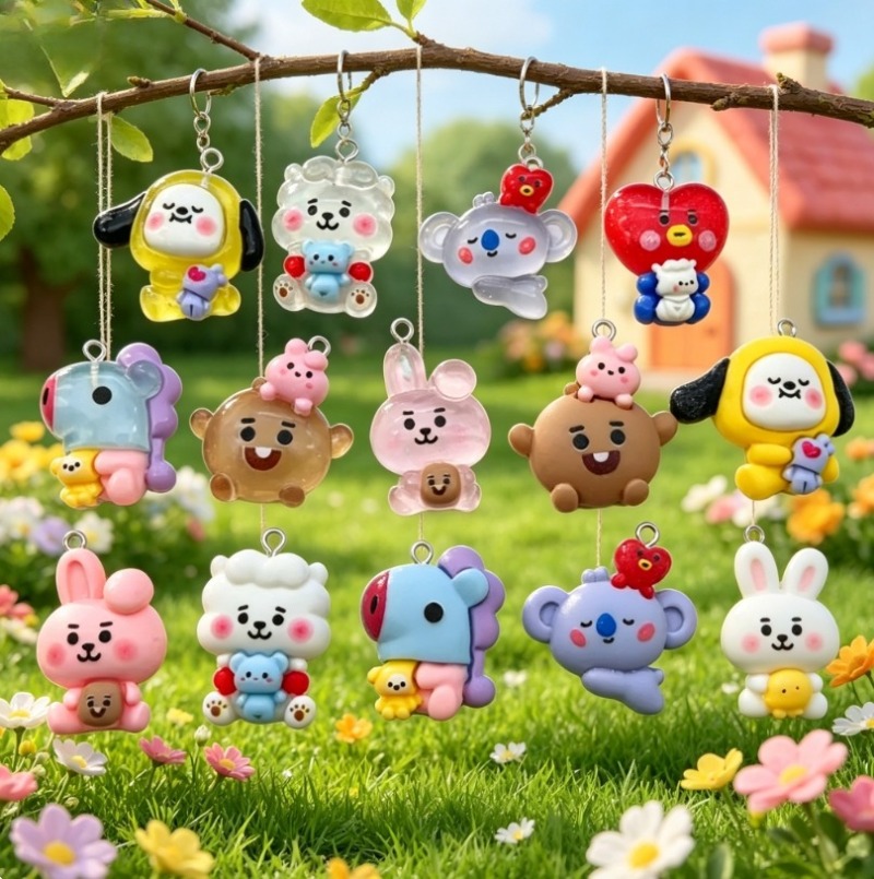 Breloques en résine BT21, 7 pi - Resin Art Jewelry Kit avis et prix