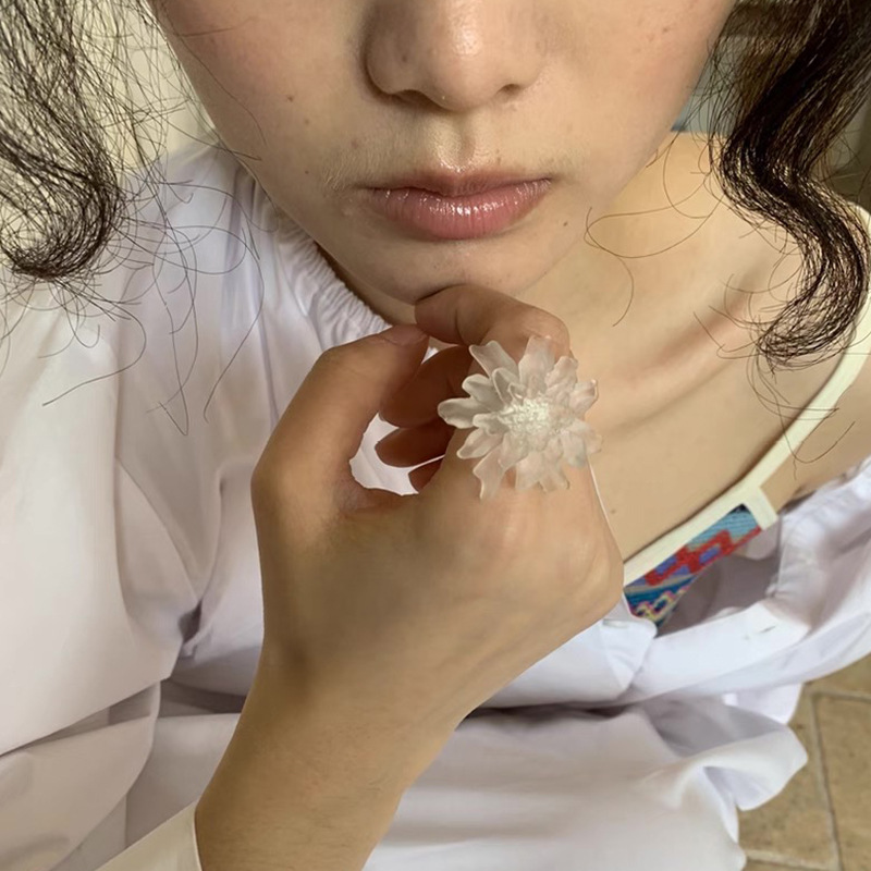HUANZHI – bague à fleurs en ré - Resin Art Ring avis et prix