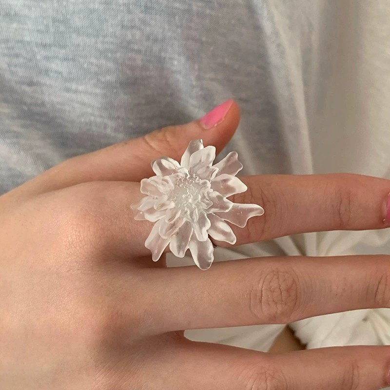 HUANZHI – bague à fleurs en ré - Resin Art Ring avis et prix